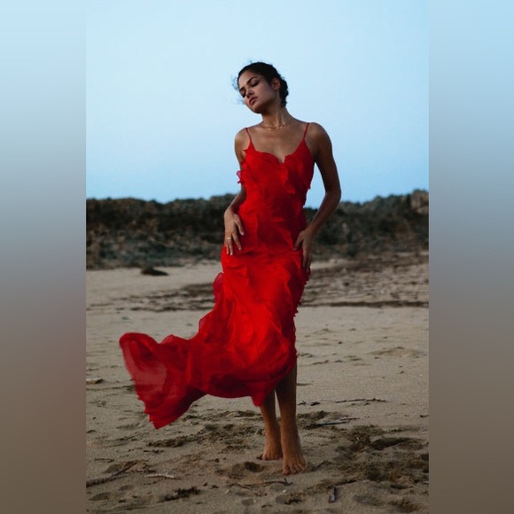 Rat & Boa Cecelia Dress in Red - Picture 3 of 14